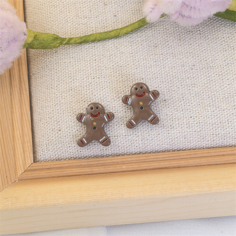 Wholesale  12pcs/pack Earrings  Trend  Elk Tree Earrings Set Girls Party Christmas Gift